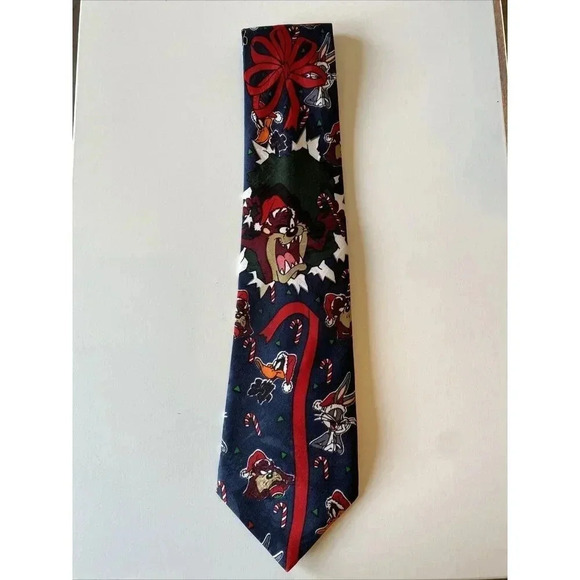 Looney Tunes Mania Vintage 1993 Christmas Tie 58.5" Length - Picture 1 of 4